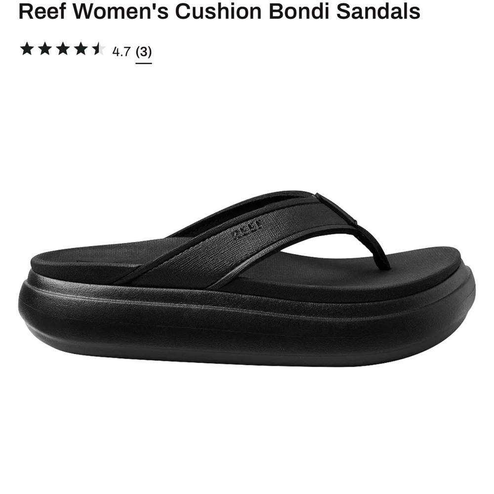 Reef Women’s platform Classic Black Sandals - Picture 6 of 11